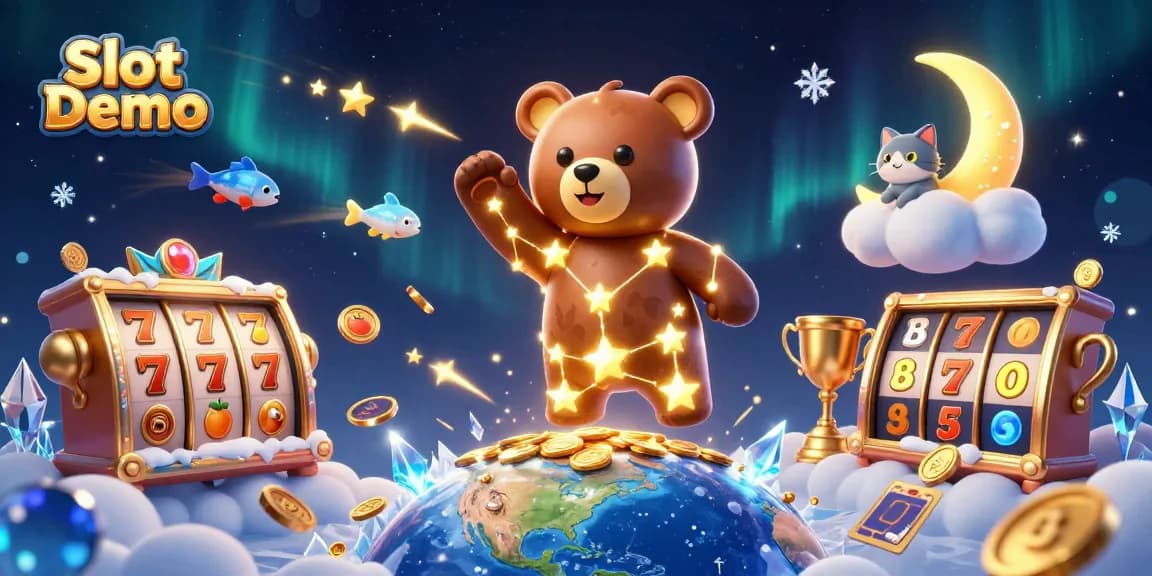 Experience Slot Demo with vibrant 3D visuals showcasing a jackpot scene with dynamic elements and characters.