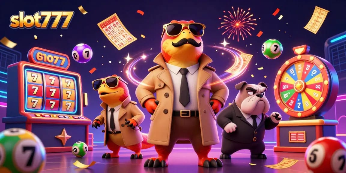 Rangkuman slot777 dengan tiga raptor dalam jas dan bouncer bulldog di kasino