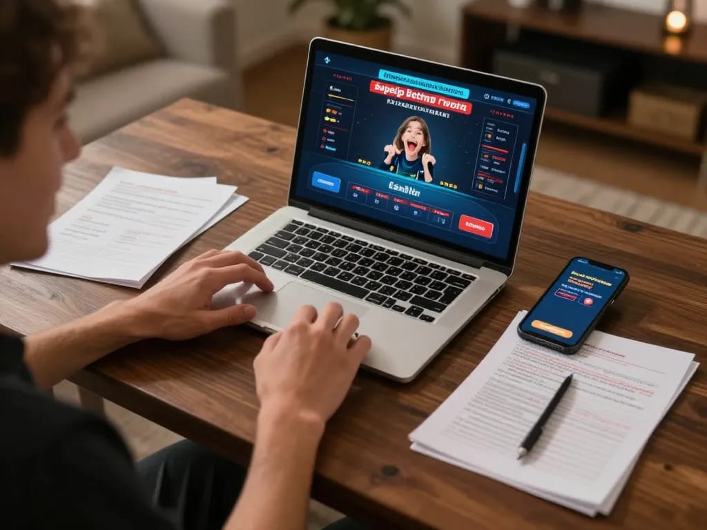 Engaging with superjp live dealer game on a laptop, showcasing strategic gameplay.