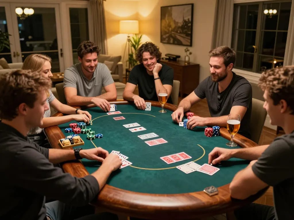 Engaging friends in friendly poker competition at home focusing on sc88 gaming experience