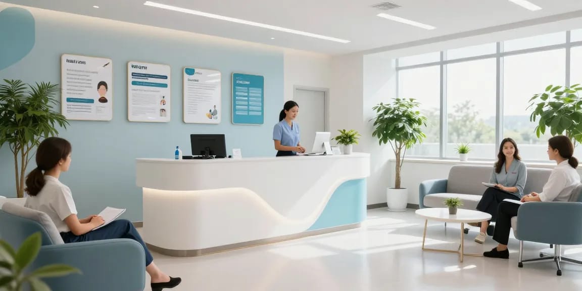 Hair transplant Turkey consultation in a modern health clinic.