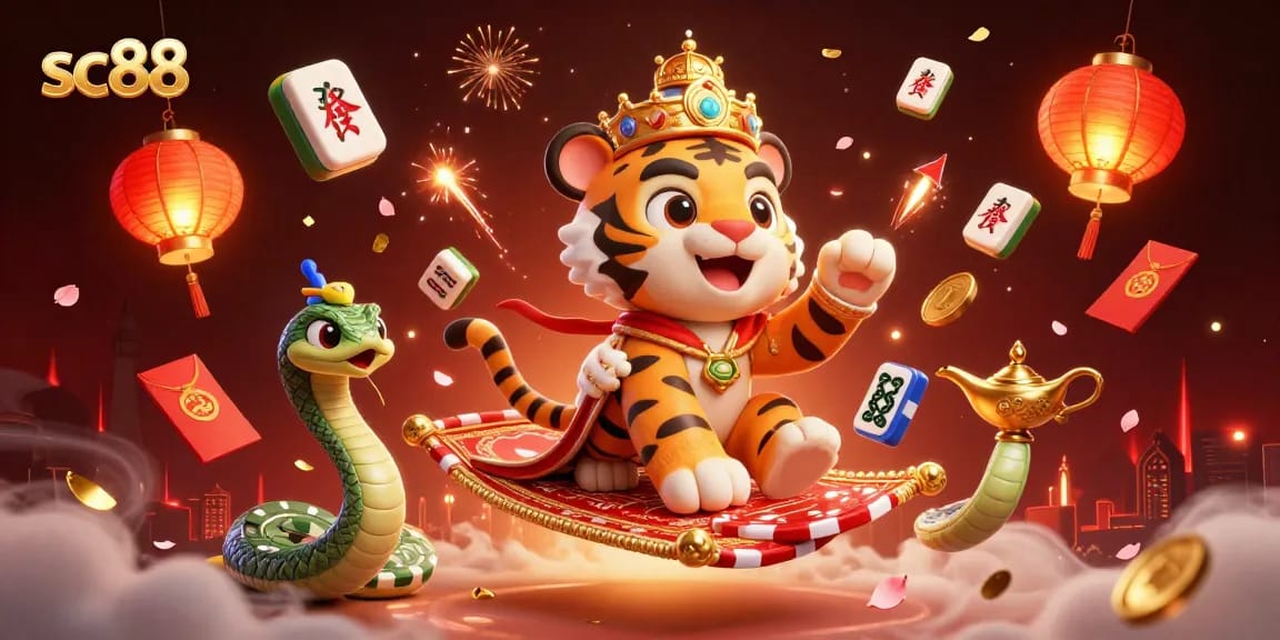 Experience exciting adventures with sc88 in this vibrant, magical casino-themed illustration.