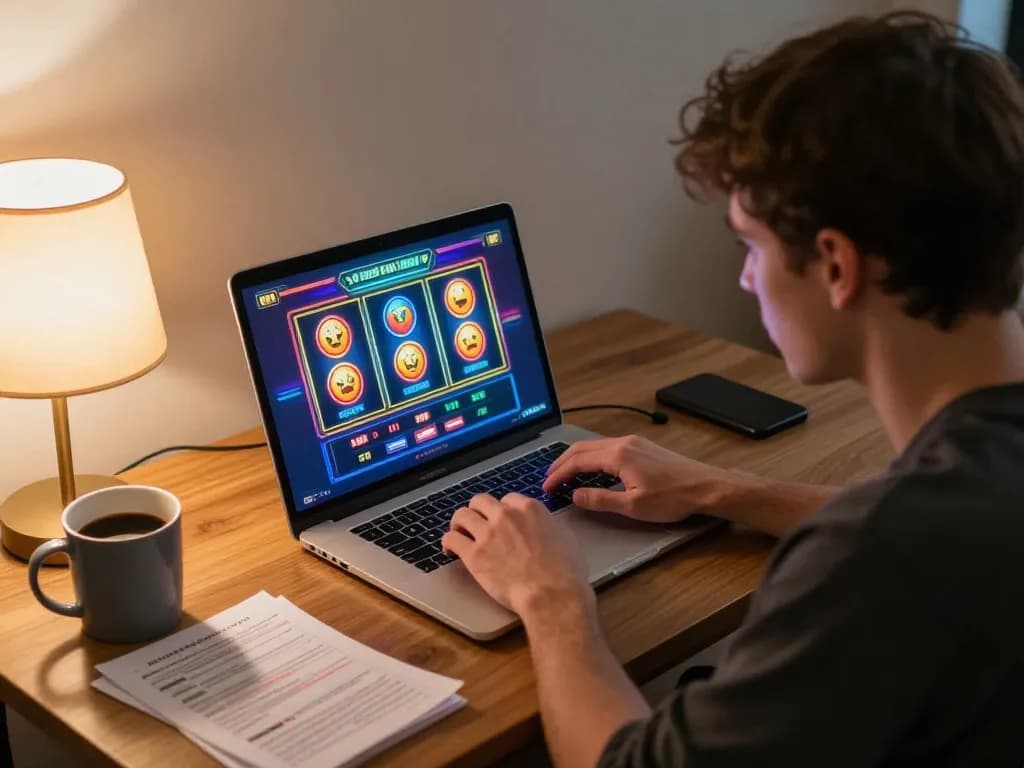 Player engaging with ledak338 online slots, focused on strategy and gaming experience.