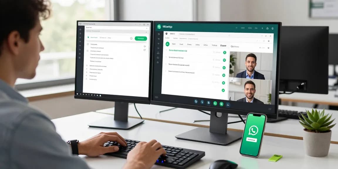 Engaging user interface of WhatsApp網頁版 displayed on modern desktop setup.