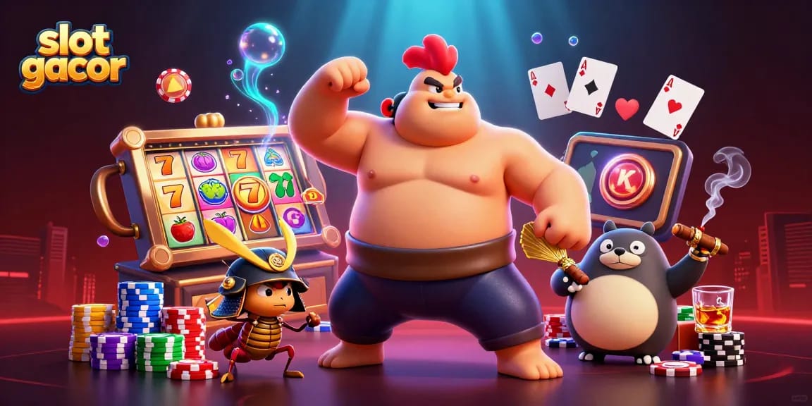 Experience slot gacor action with vibrant characters and engaging casino elements in a dynamic 3D scene.