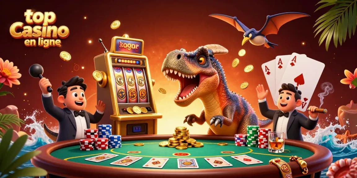 Illustrez les meilleures stratégies de top casino en ligne avec un pachycéphalosaurus interagissant avec une machine à sous.
