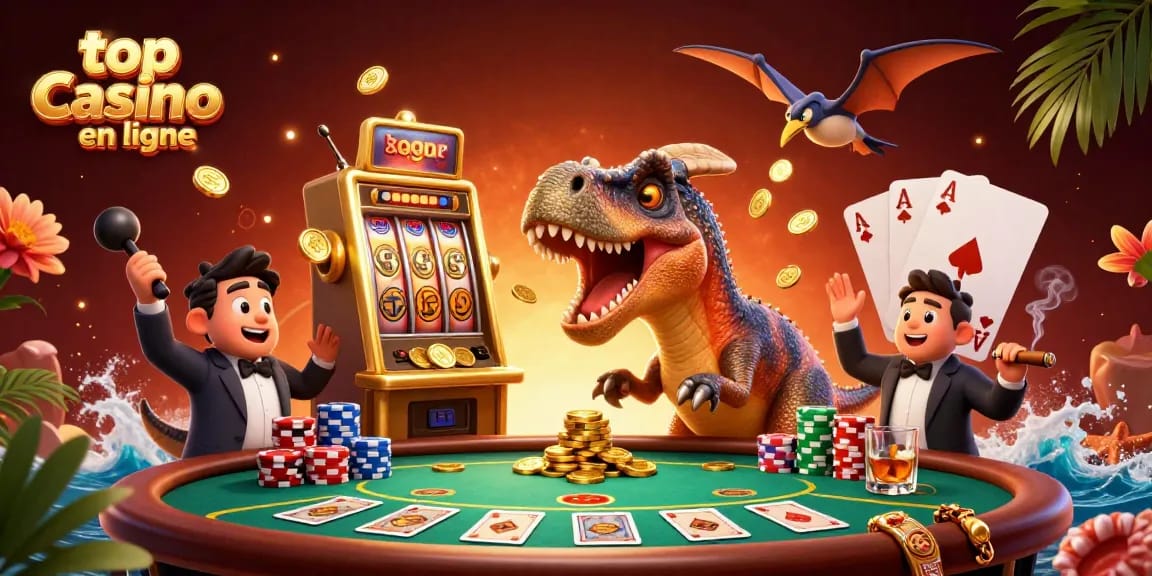 Illustrez les meilleures stratégies de top casino en ligne avec un pachycéphalosaurus interagissant avec une machine à sous.