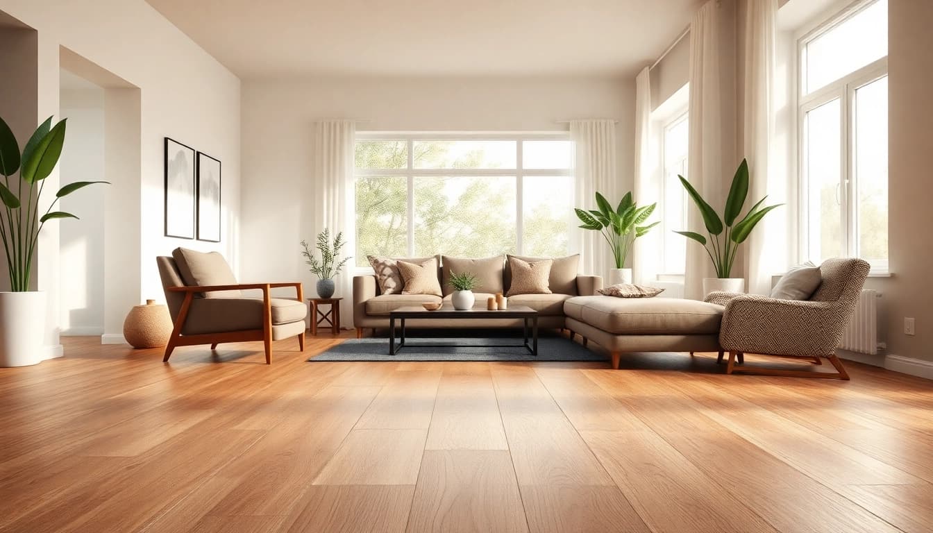 Transform your space with cheap vinyl flooring that enhances style and comfort in a modern interior.