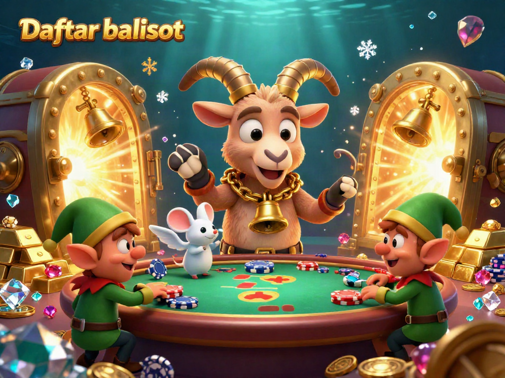 Experience the thrill of Daftar balisot as Krampus leads this lively casino scene bursting with treasures and playful characters.