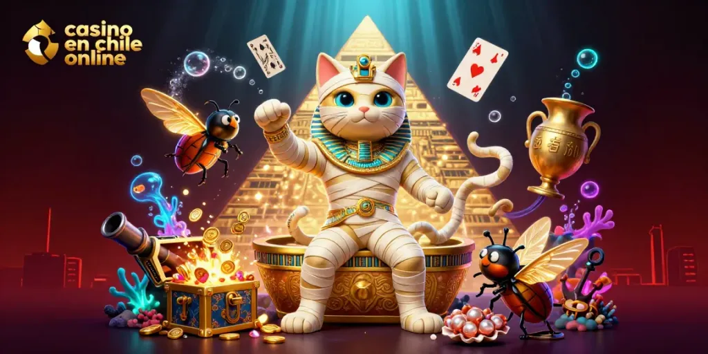 Disfruta de un emocionante casino en chile online con una mumia egipcia y elementos de juego vibrantes.