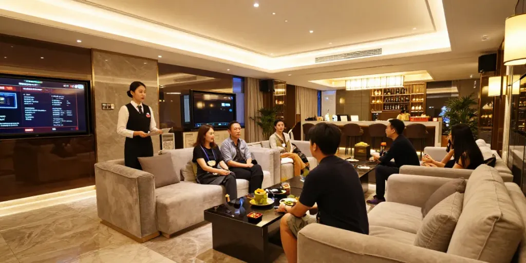 강남타이밍 쩜오의 고급스러운 내부, 우아한 룸과 아늑한 조명이 돋보입니다.