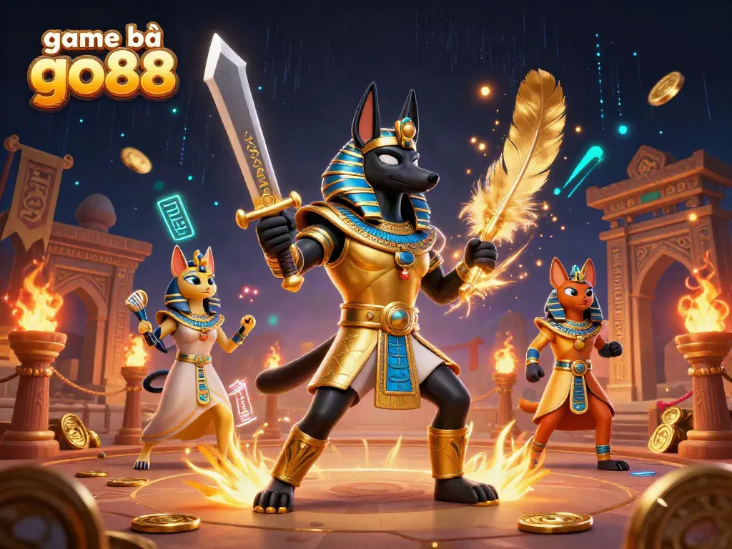 Experience game bài go88 with thrilling characters and vibrant casino elements in an engaging 3D scene.