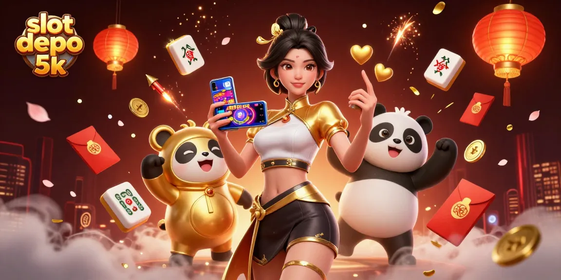 Play exciting games at slot depo 5k with vibrant characters and casino elements