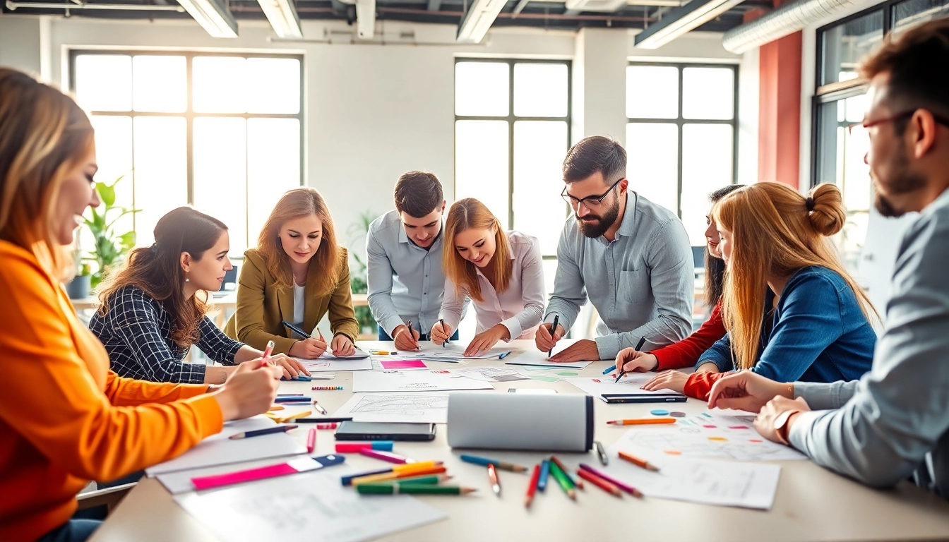 View of designers creating innovative solutions at https://bestdesignersintheworld.com/ in a modern workspace.