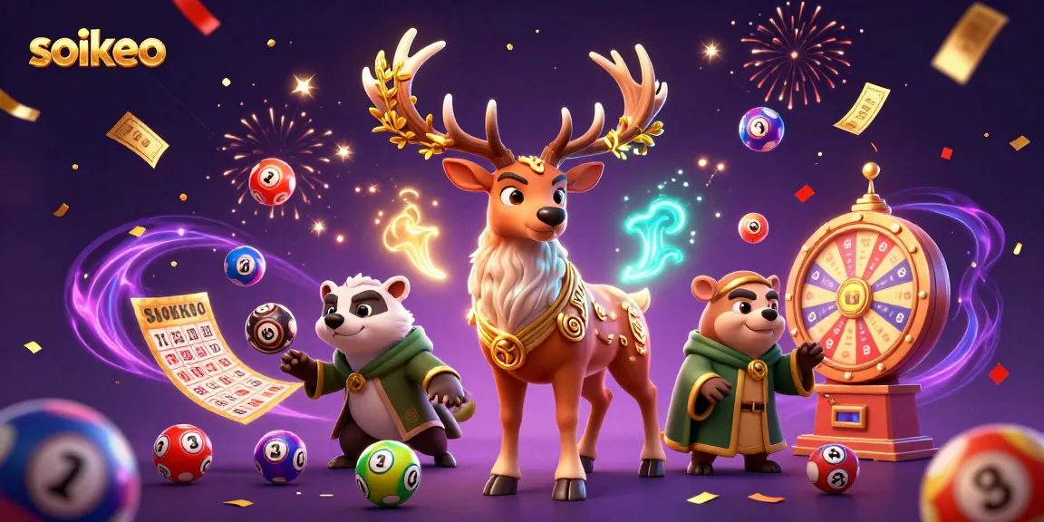 Engage with soikeo lottery action featuring characters in a festive casino scene.