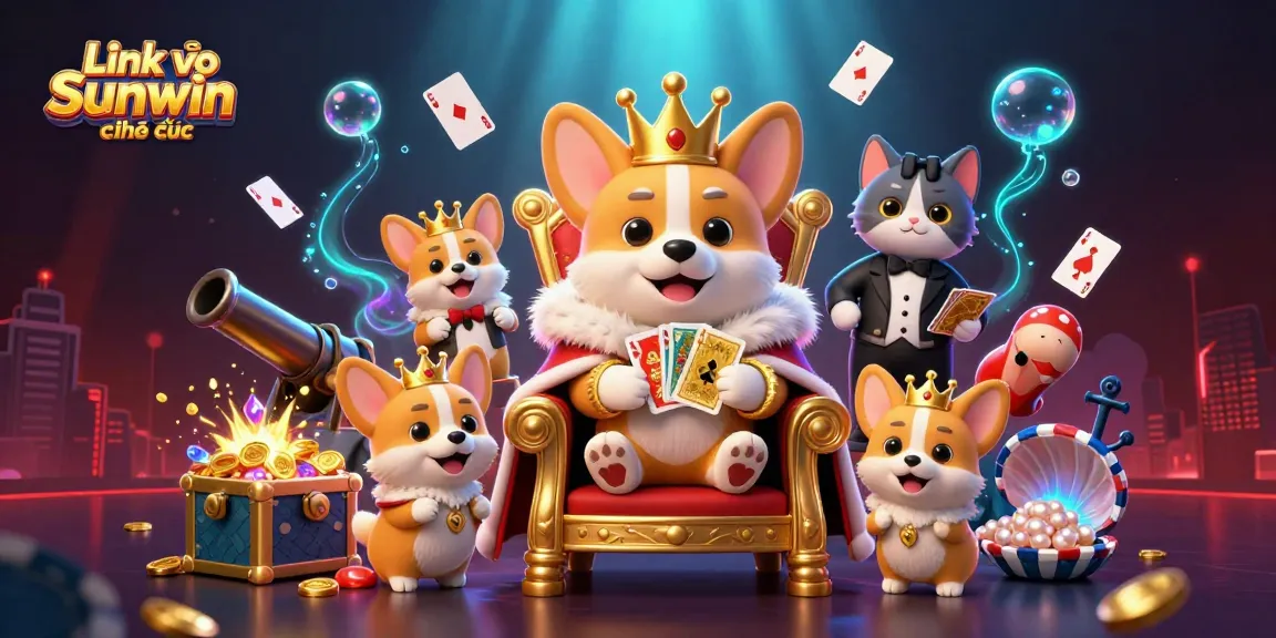 Experience engaging gameplay with "Link vào Sunwin chính thức" surrounded by vibrant casino elements and characters in a dynamic scene.