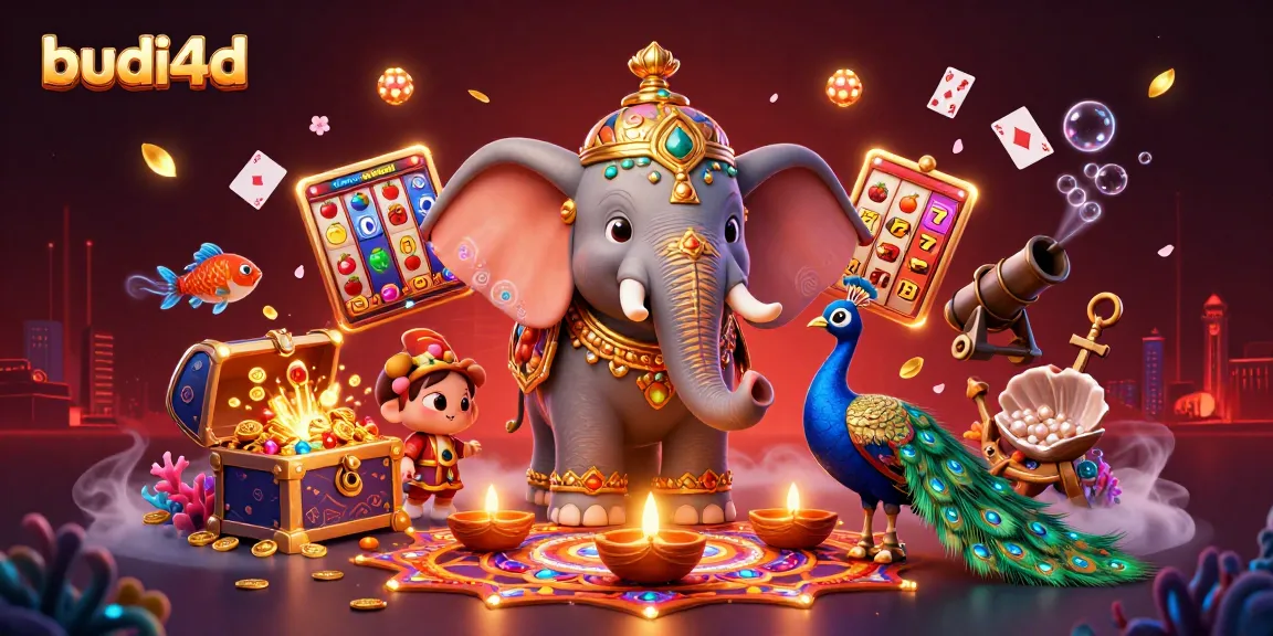 Engage with exciting slots and jackpots at budi4d, featuring vibrant game elements and lucky symbols.