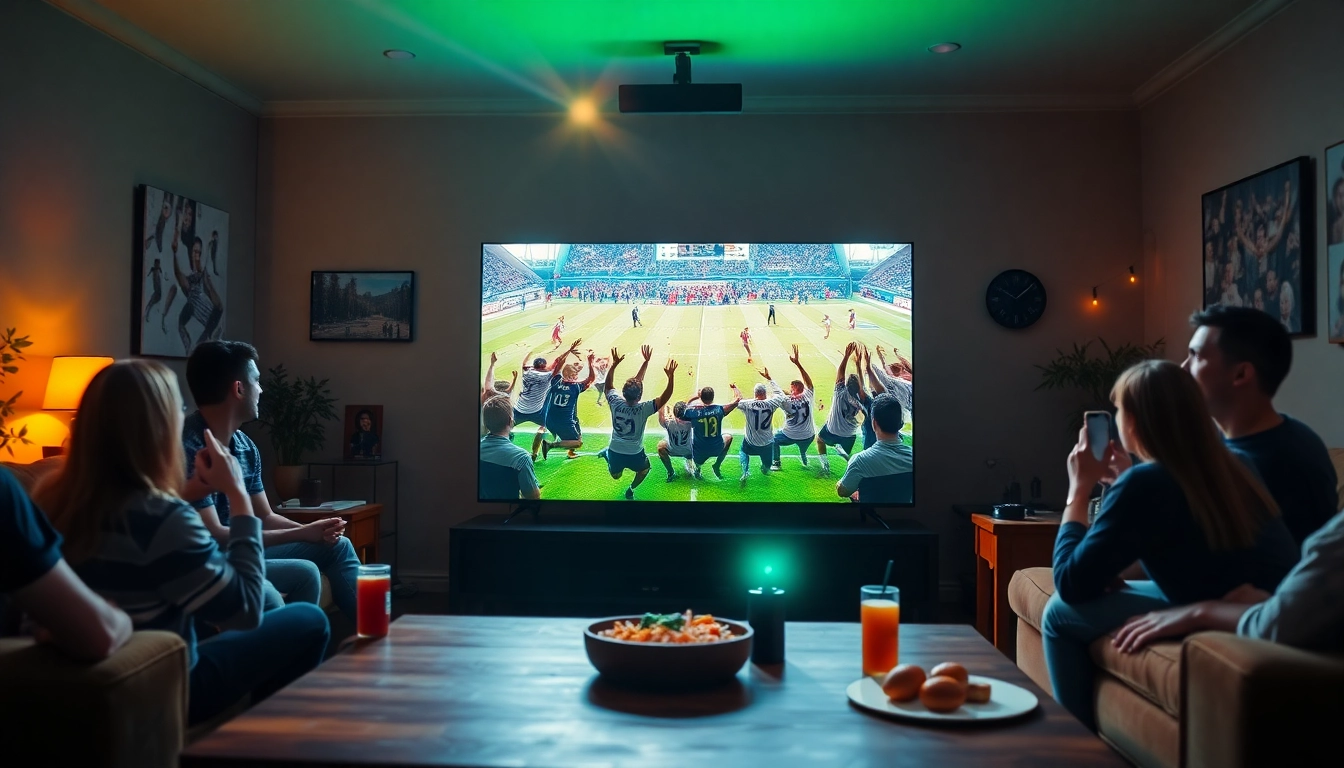 Menonton bolakami world cup dengan semangat di ruang tamu yang nyaman.