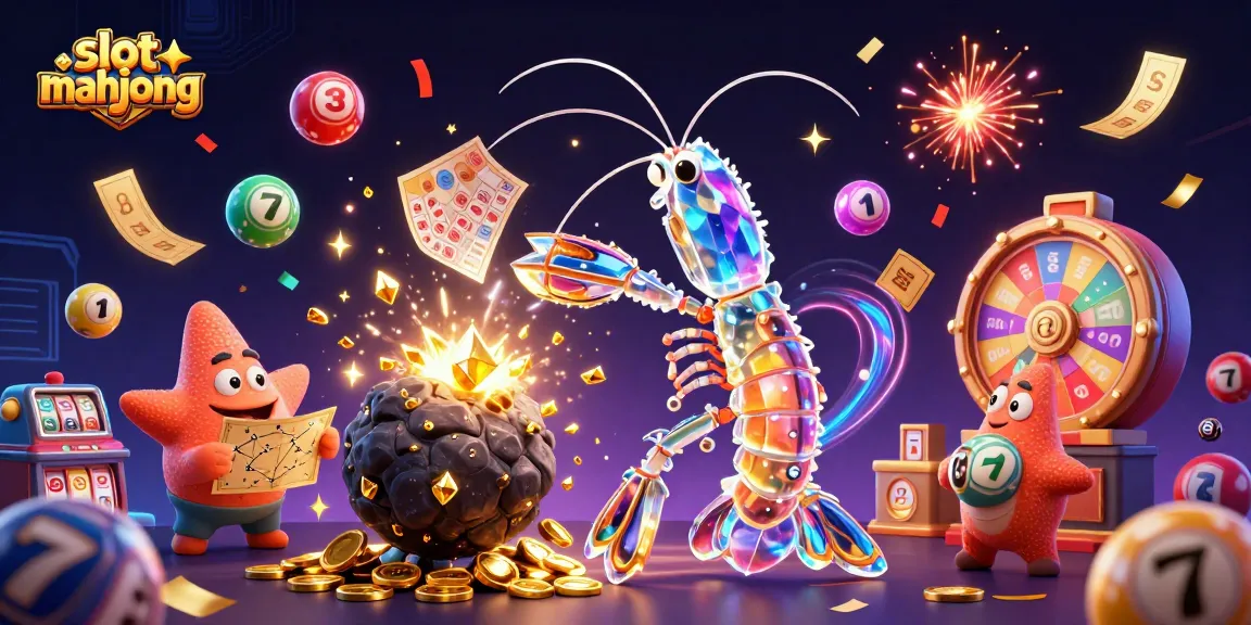 Immerse in the excitement of slot mahjong with this vivid 3D illustration featuring dynamic gaming elements.
