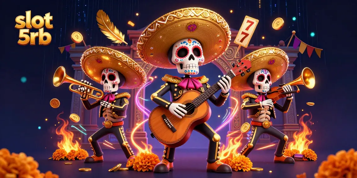 Experience the thrill of winning with slot 5rb featuring dynamic 3D mariachi characters amidst casino elements.