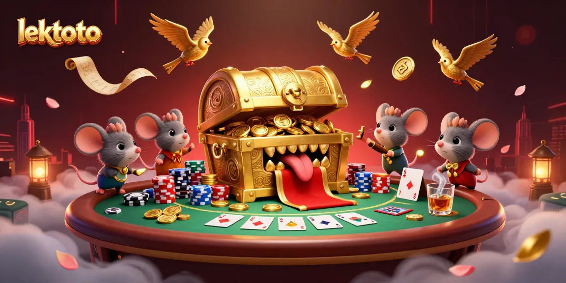 Leverage lektoto by playing at a vibrant poker table surrounded by treasures.