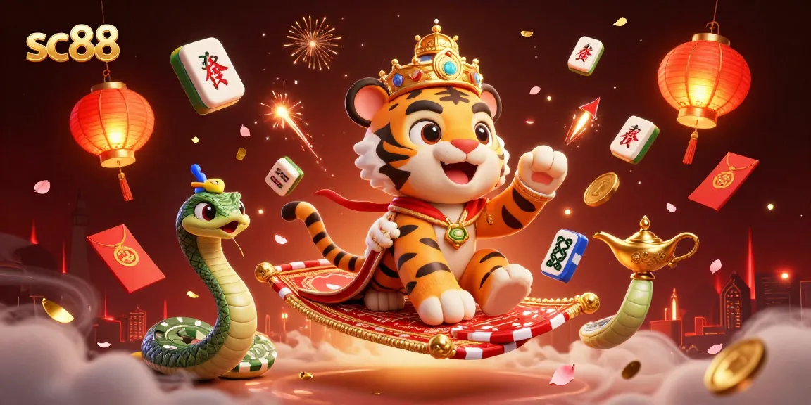 Experience exciting adventures with sc88 in this vibrant, magical casino-themed illustration.